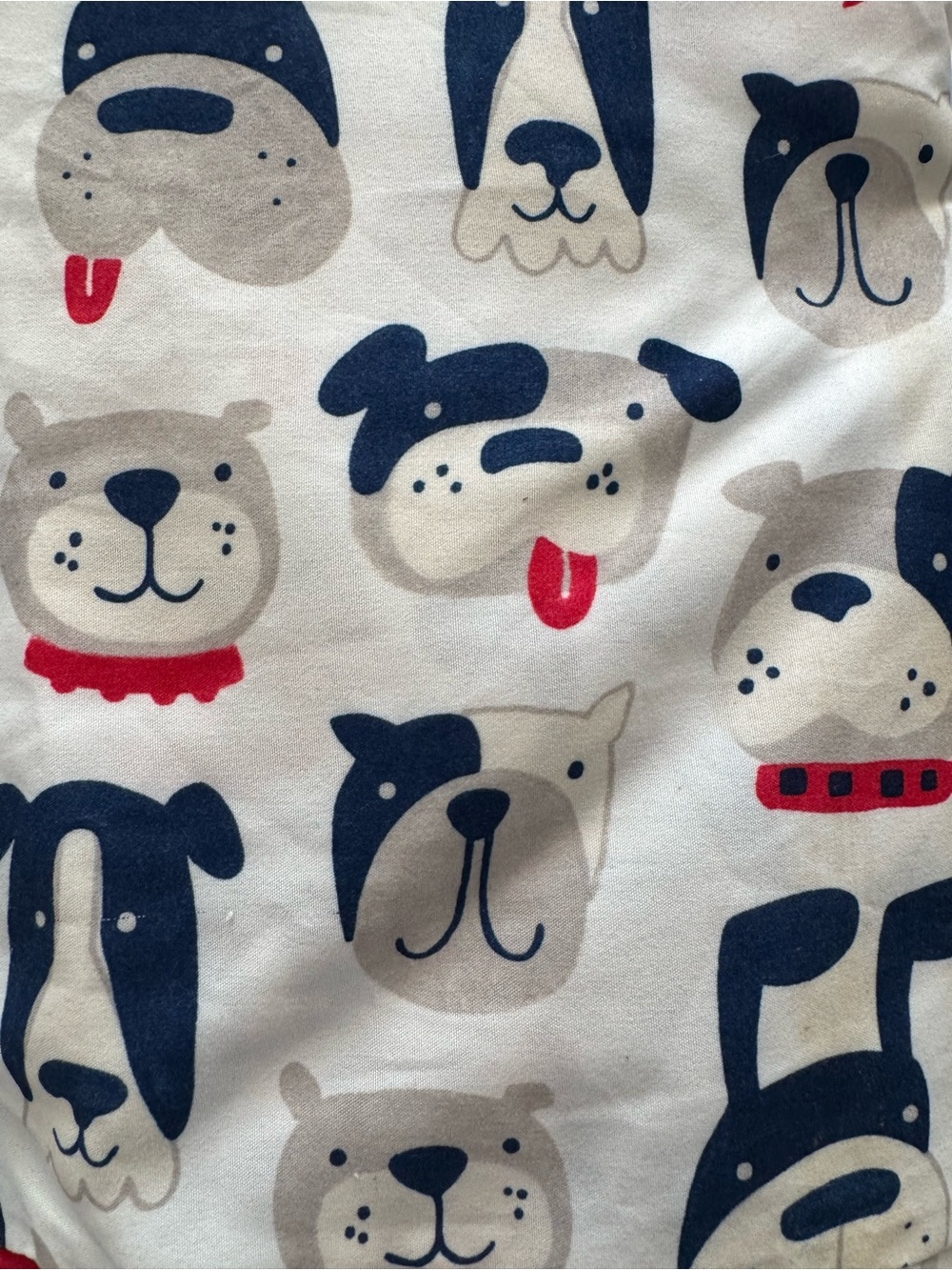 Target Dog Faces Sheet Set - Navy, Gray, Red on White